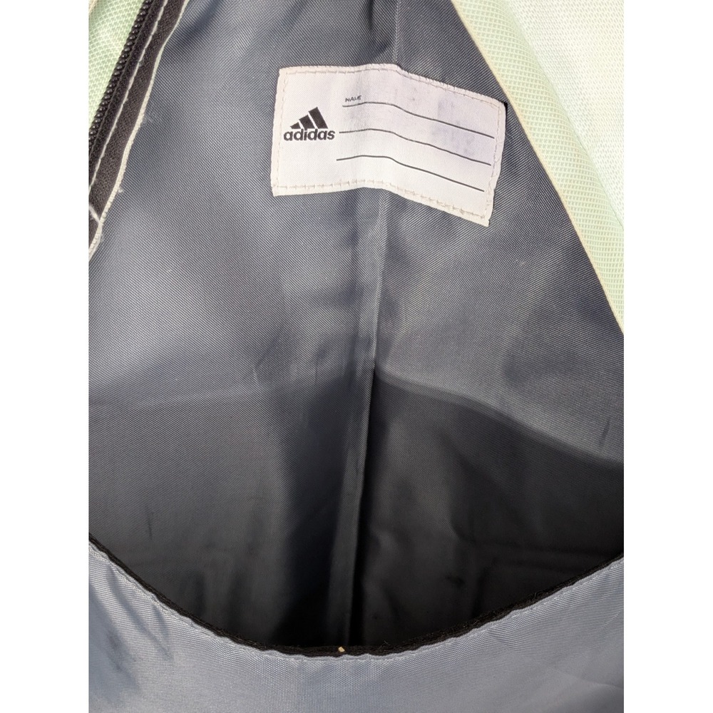 adidas Light Green Black Backpack Book Bag Laptop School Travel 20x15x6 - Picture 6 of 15